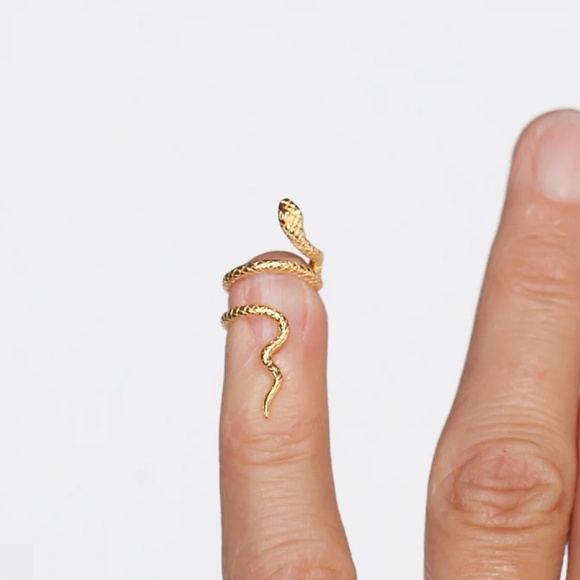 Ear Cuff Snake in Gold Vermeil by Jungle Via - Picture 2 of 3